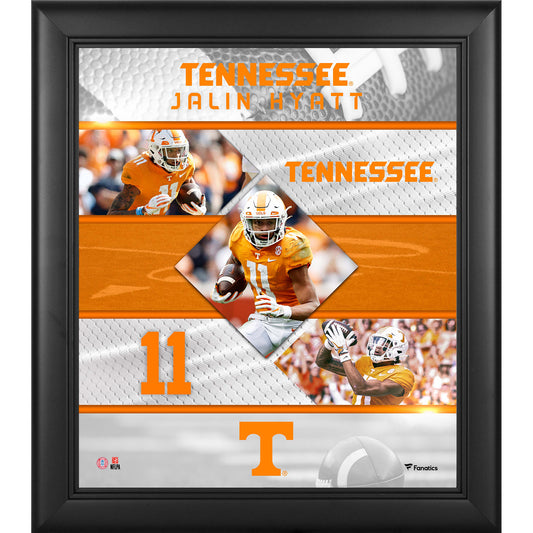 Jalin Hyatt Tennessee Volunteers Framed 15" x 17" Stitched Stars Collage