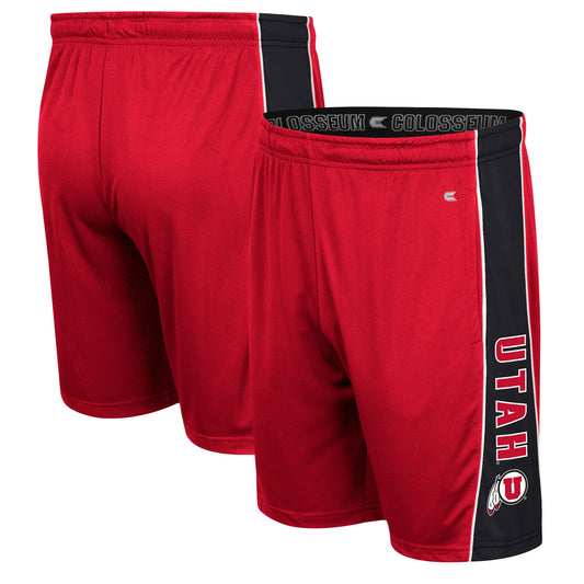 Men's Colosseum Red Utah Utes Panel Shorts