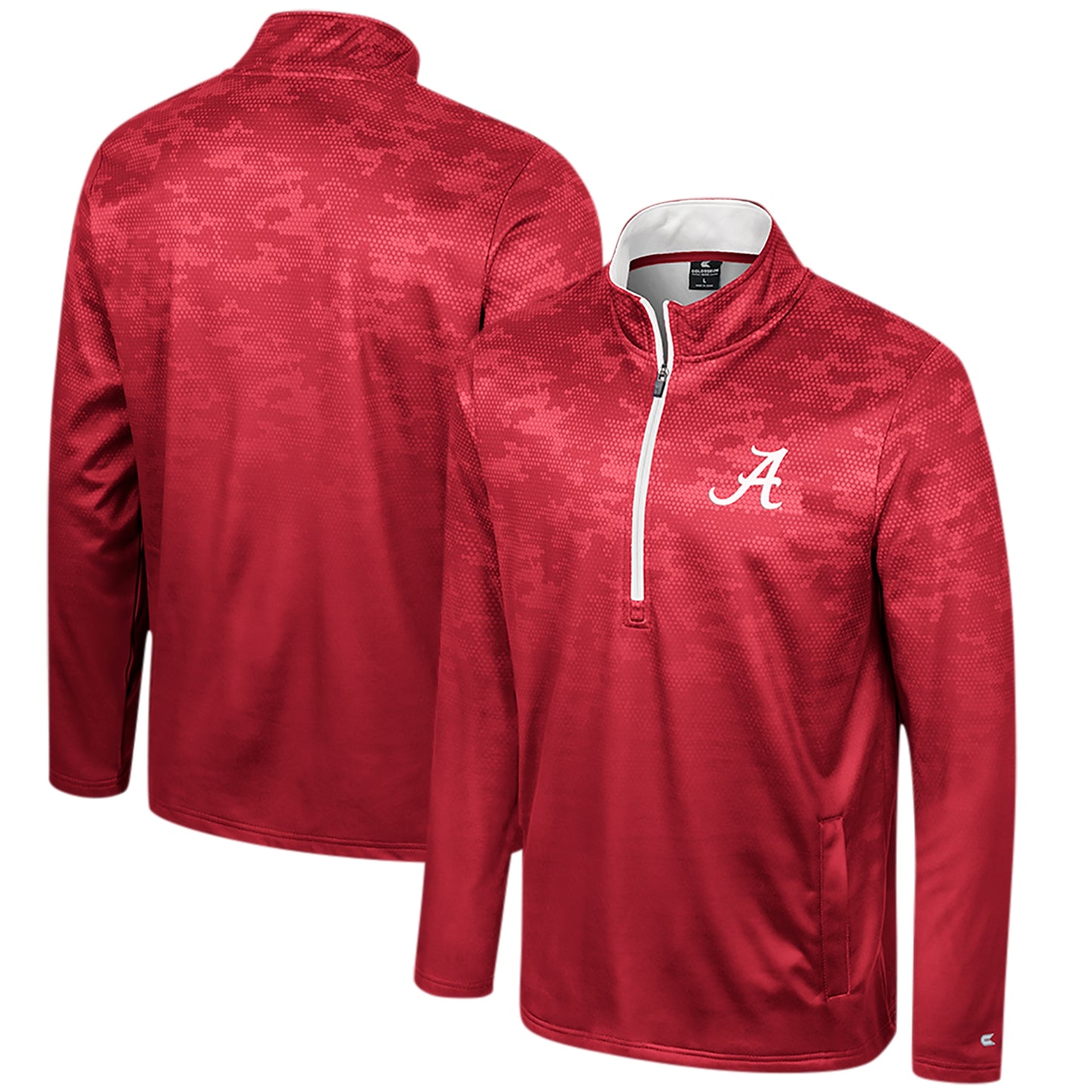 Men's Colosseum  Crimson Alabama Crimson Tide The Machine Half-Zip Jacket