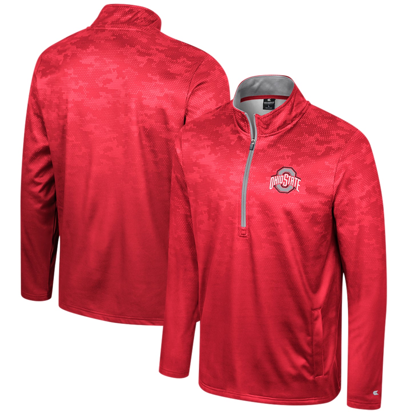 Men's Colosseum  Scarlet Ohio State Buckeyes The Machine Half-Zip Jacket