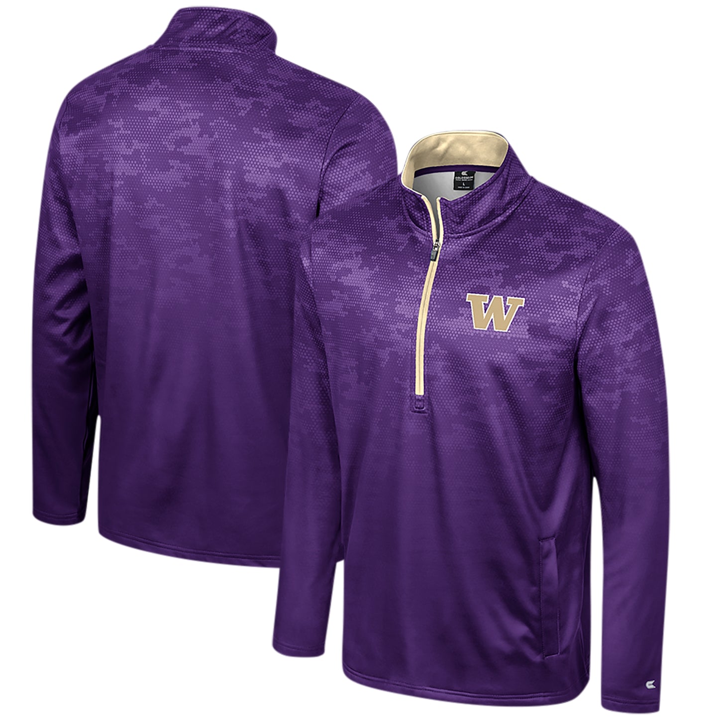 Men's Colosseum  Purple Washington Huskies The Machine Half-Zip Jacket