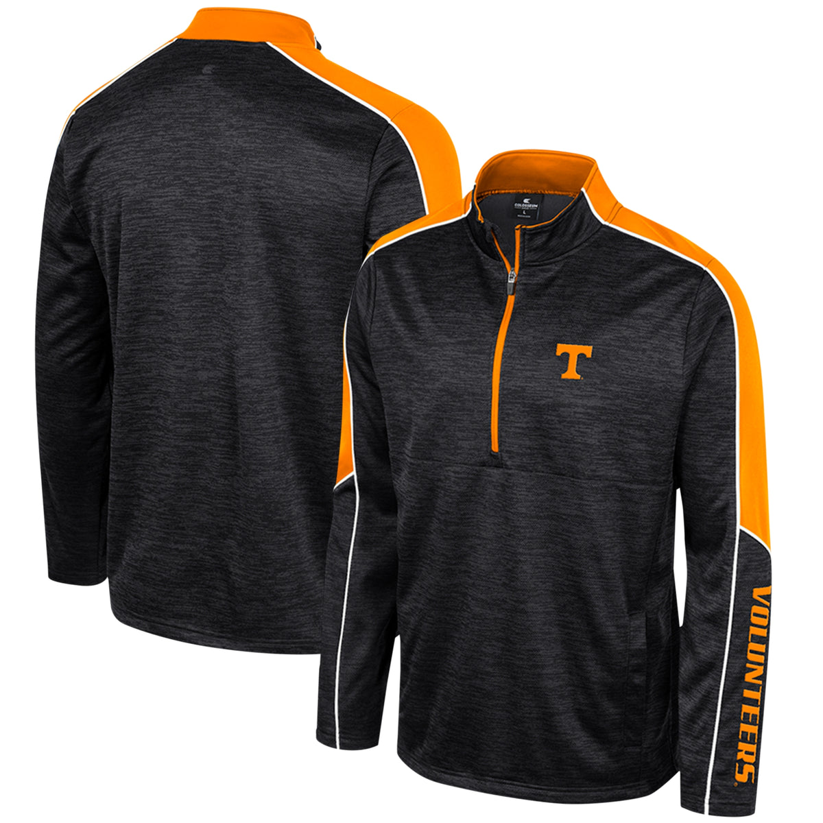 Men's Colosseum Tennessee Orange Tennessee Volunteers Marled Half-Zip Jacket
