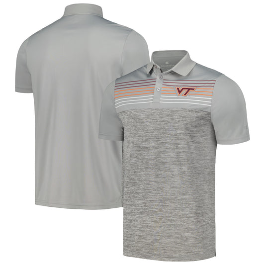 Men's Colosseum Gray Virginia Tech Hokies Cybernetic Polo