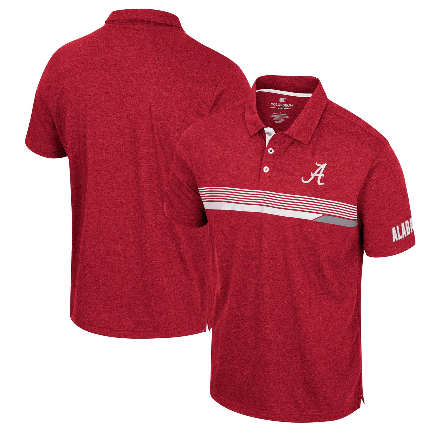 Men's Colosseum  Crimson Alabama Crimson Tide No Problemo Polo