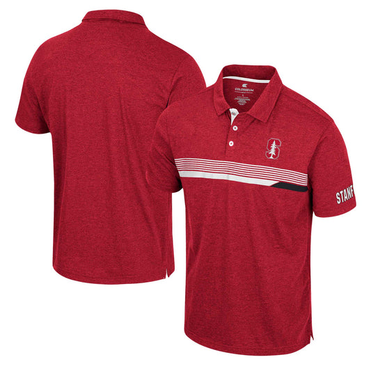 Men's Colosseum  Cardinal Stanford Cardinal No Problemo Polo