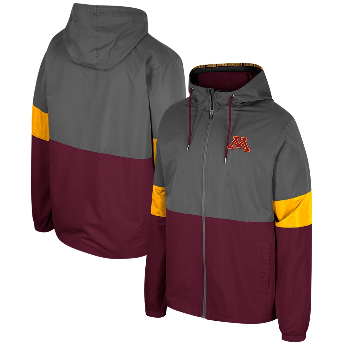 Men's Colosseum Charcoal Minnesota Golden Gophers Miles Full-Zip Jacket