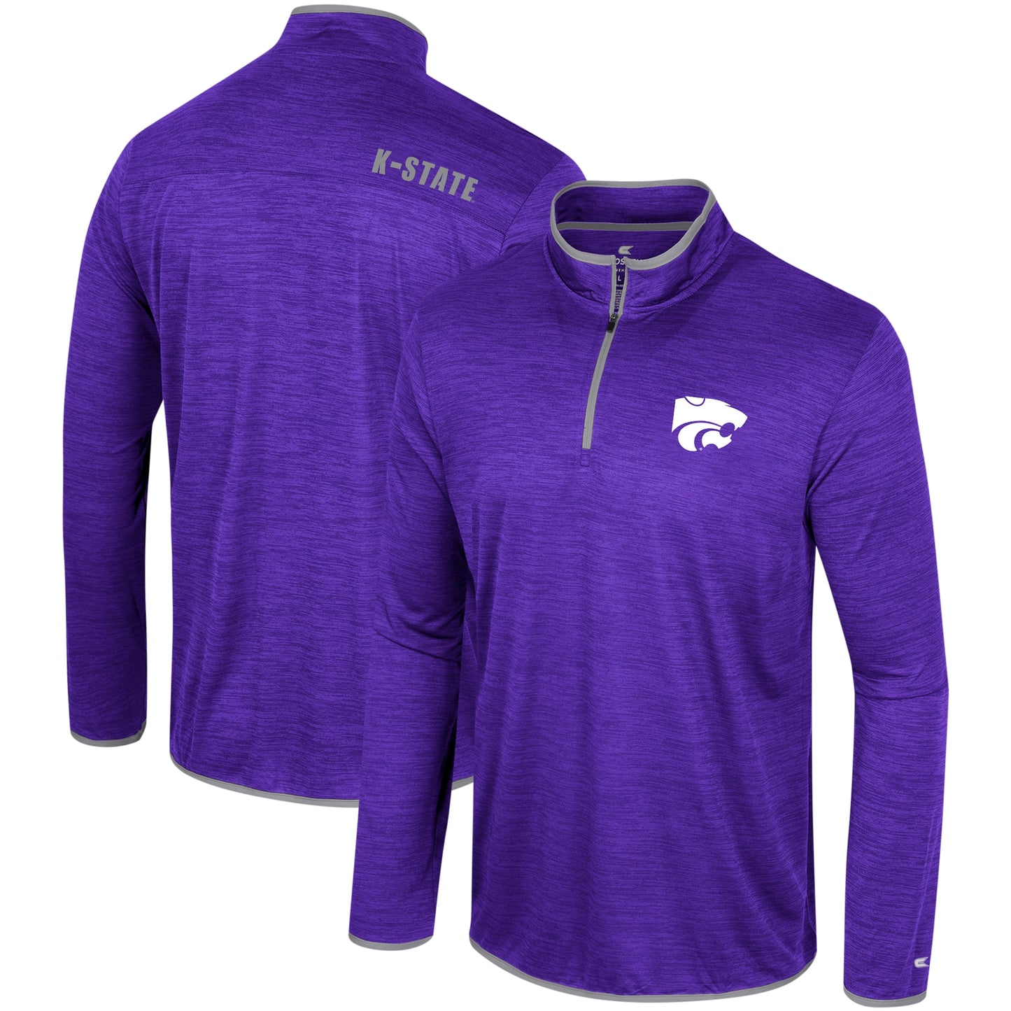 Men's Colosseum Purple Kansas State Wildcats Wright Quarter-Zip Windshirt