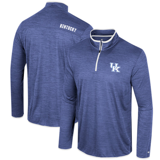 Men's Colosseum Royal Kentucky Wildcats Wright Quarter-Zip Windshirt