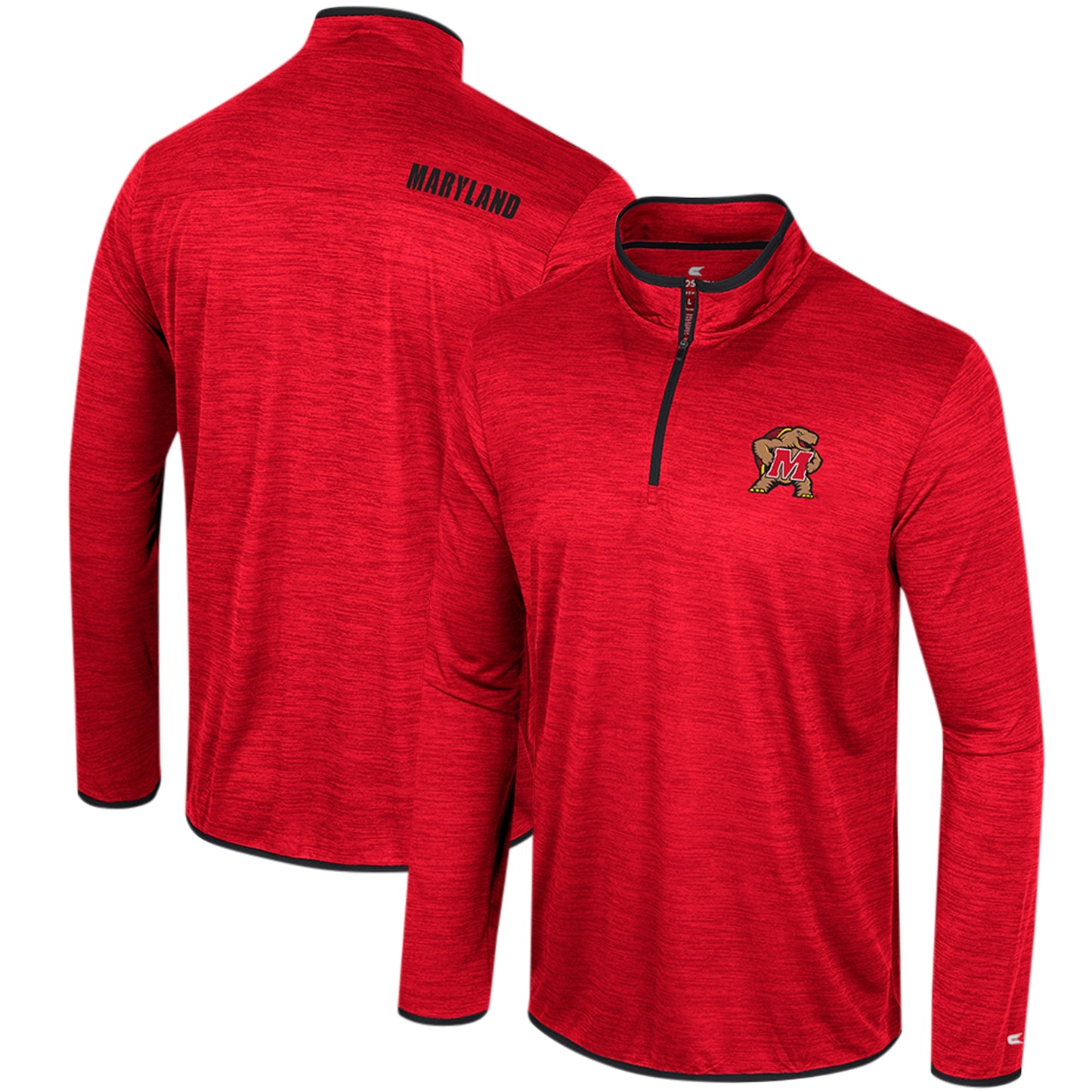 Men's Colosseum Red Maryland Terrapins Wright Quarter-Zip Windshirt