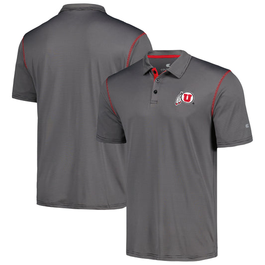 Men's Colosseum  Black Utah Utes Cameron Polo