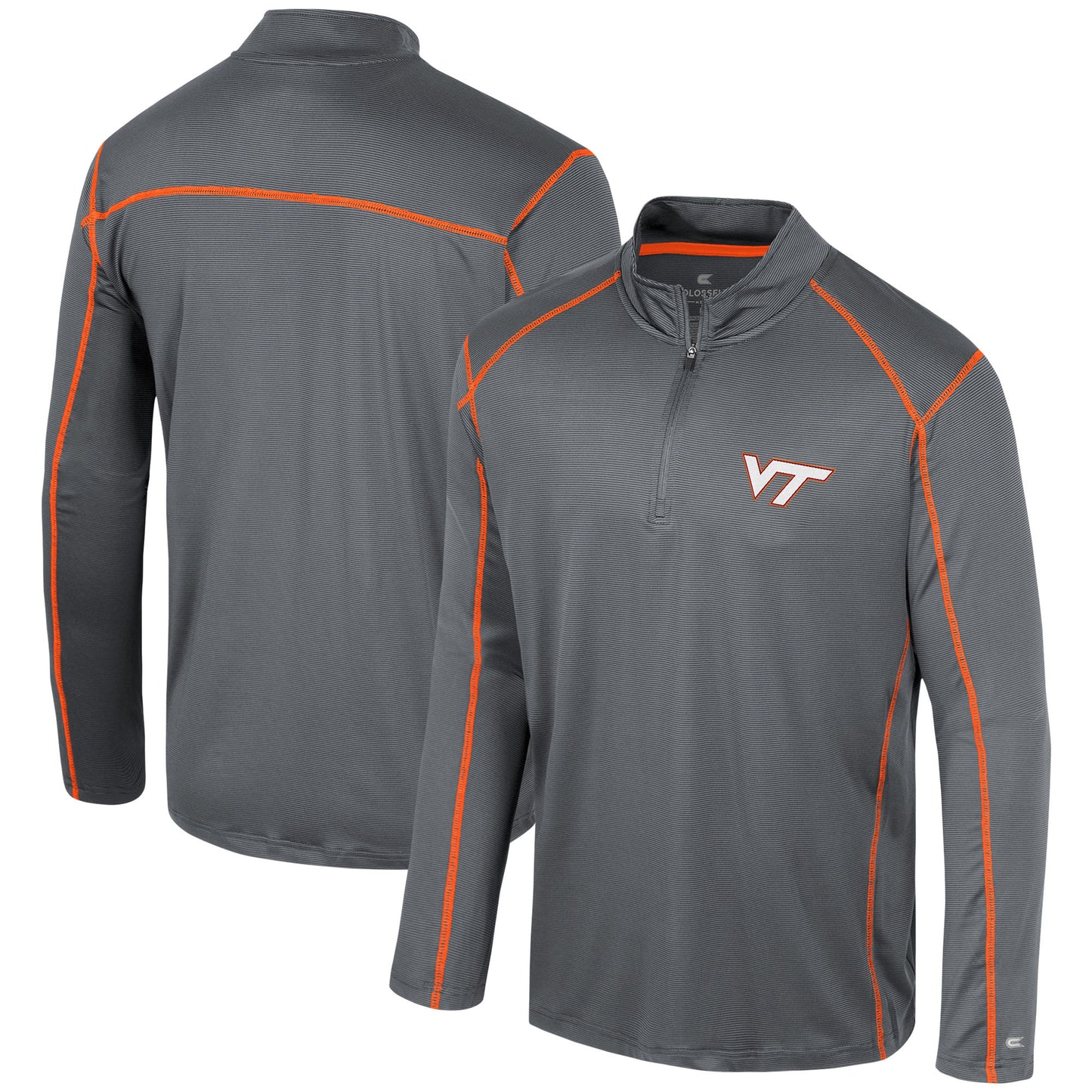 Men's Colosseum Black Virginia Tech Hokies Cameron Quarter-Zip Windshirt