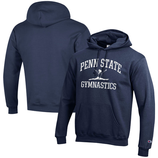 Men's Champion  Navy Penn State Nittany Lions Gymnastics Icon Powerblend Pullover Hoodie