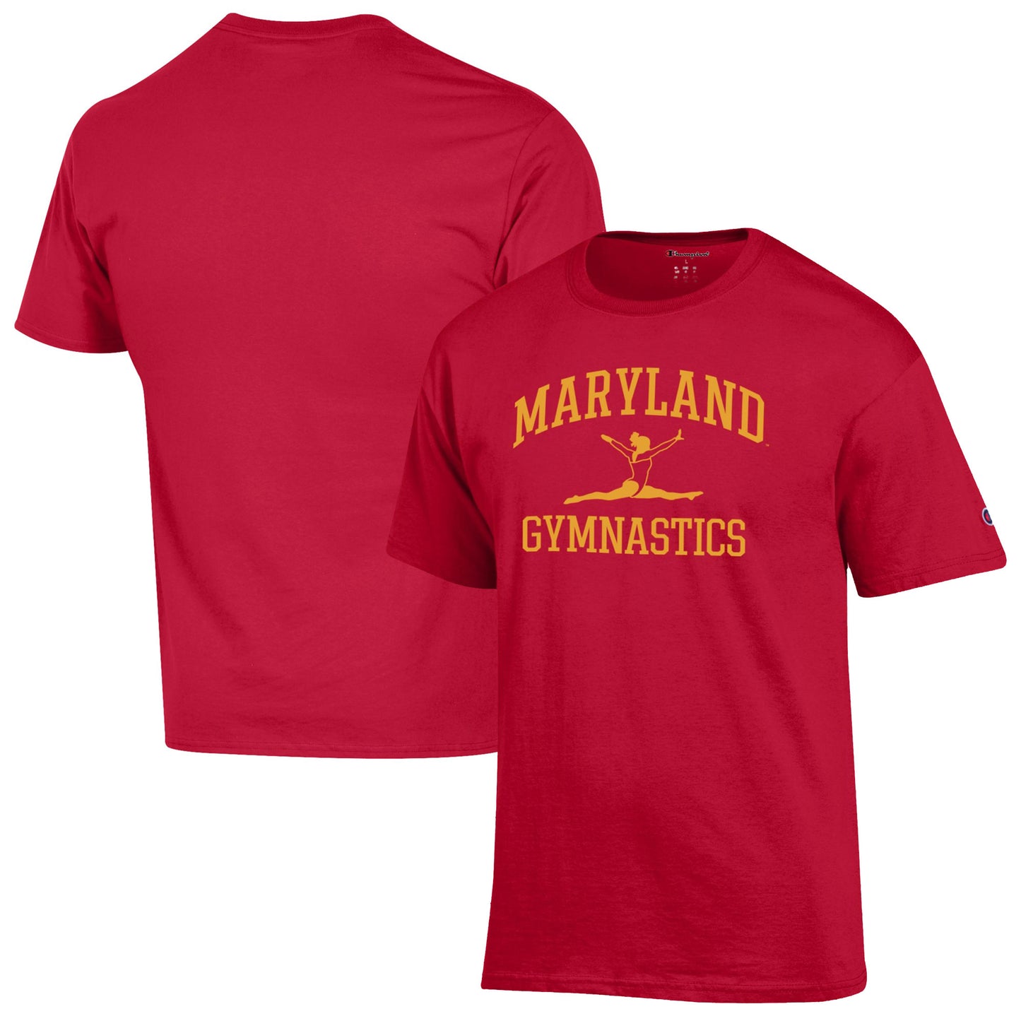 Men's Champion  Red Maryland Terrapins Gymnastics Icon T-Shirt