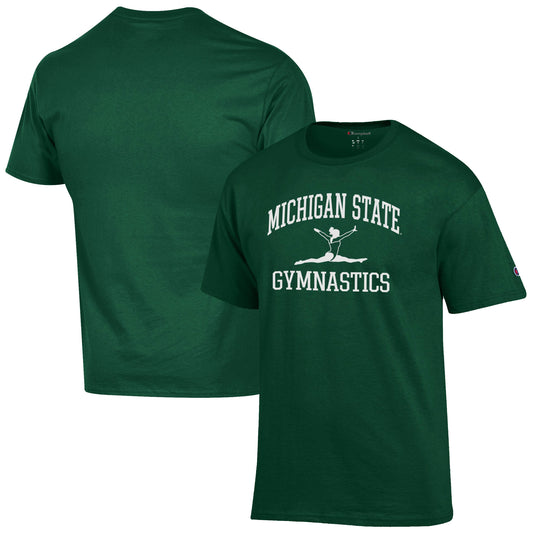 Men's Champion  Green Michigan State Spartans Gymnastics Icon T-Shirt