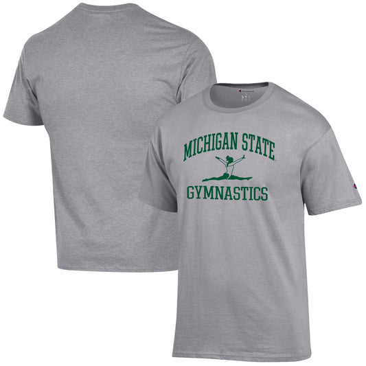 Men's Champion  Gray Michigan State Spartans Gymnastics Icon T-Shirt