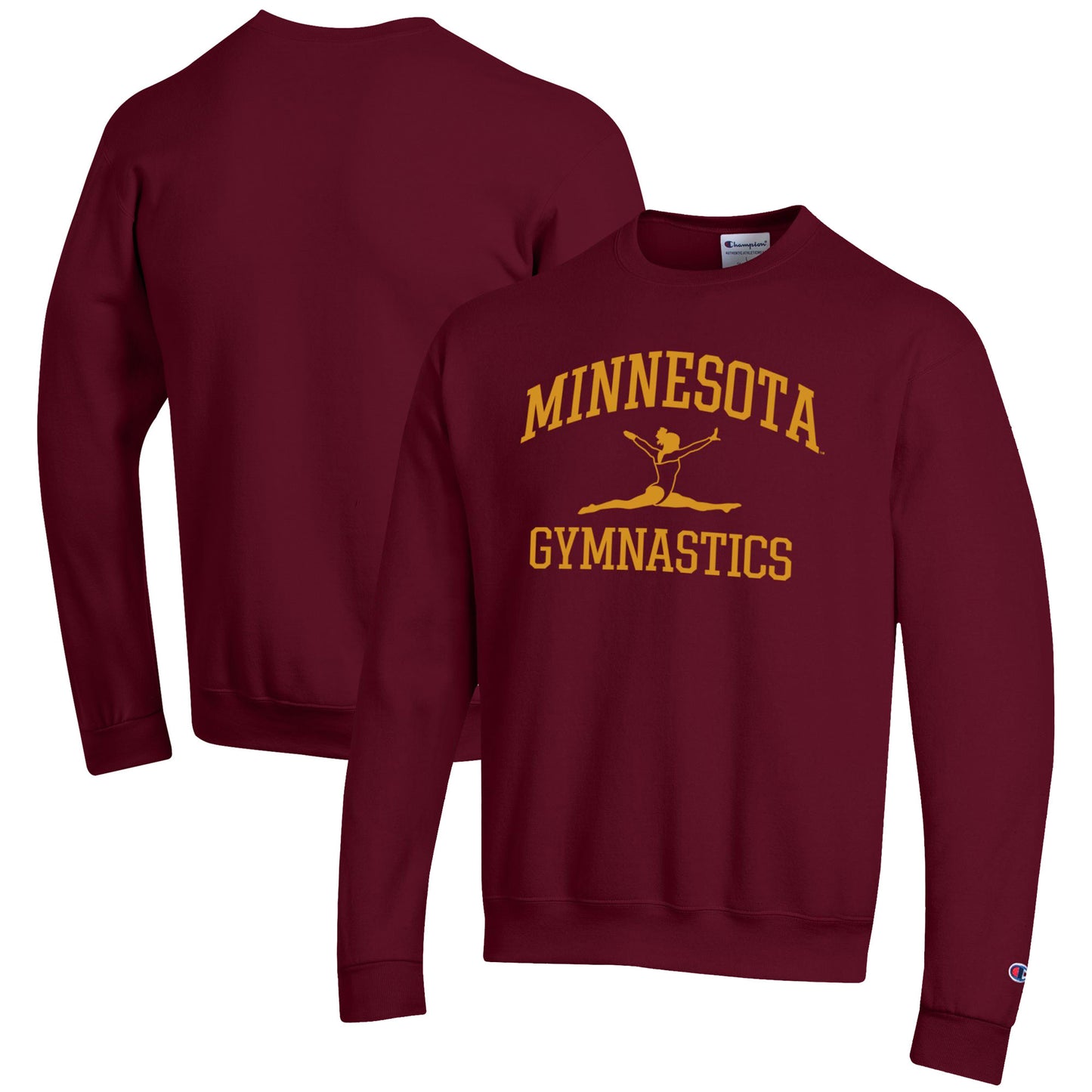 Men's Champion  Maroon Minnesota Golden Gophers Gymnastics Icon Powerblend Pullover Sweatshirt