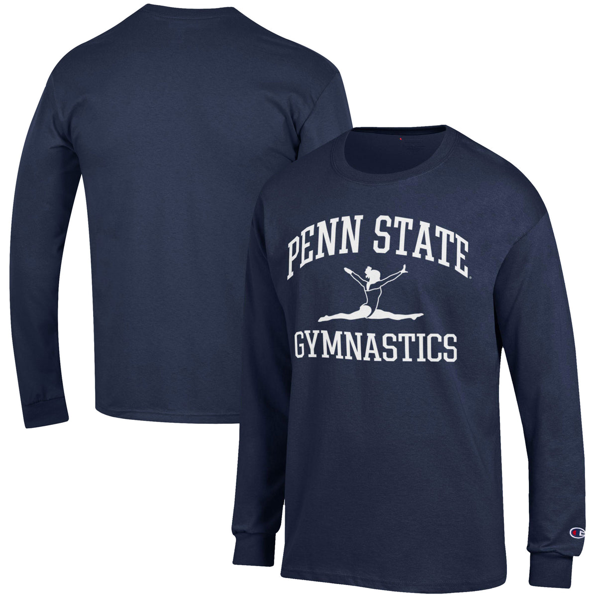 Men's Champion  Navy Penn State Nittany Lions Gymnastics Icon Long Sleeve T-Shirt