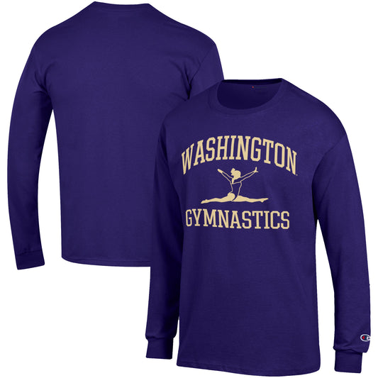 Men's Champion  Purple Washington Huskies Gymnastics Icon Long Sleeve T-Shirt