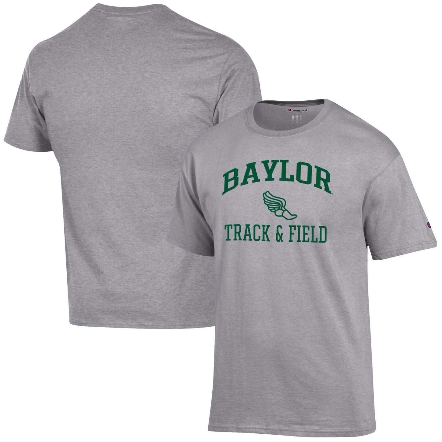 Men's Champion  Gray Baylor Bears Track & Field Icon T-Shirt