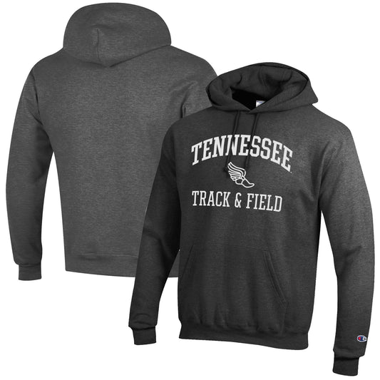 Men's Champion  Charcoal Tennessee Volunteers Track & Field Icon Powerblend Pullover Hoodie