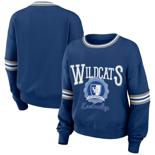 Women's WEAR by Erin Andrews Royal Kentucky Wildcats Vintage Pullover Sweatshirt