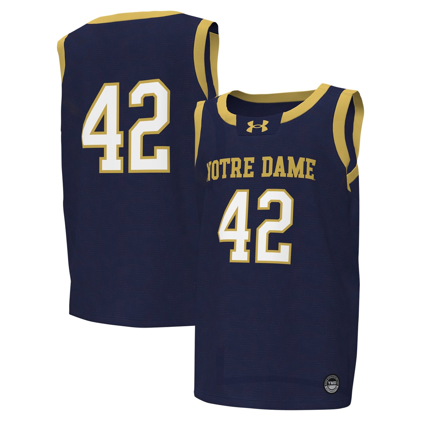 Youth Under Armour #42 Navy Notre Dame Fighting Irish Replica Basketball Jersey