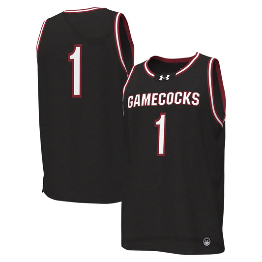 Men's Under Armour #1 Black South Carolina Gamecocks Replica Basketball Jersey