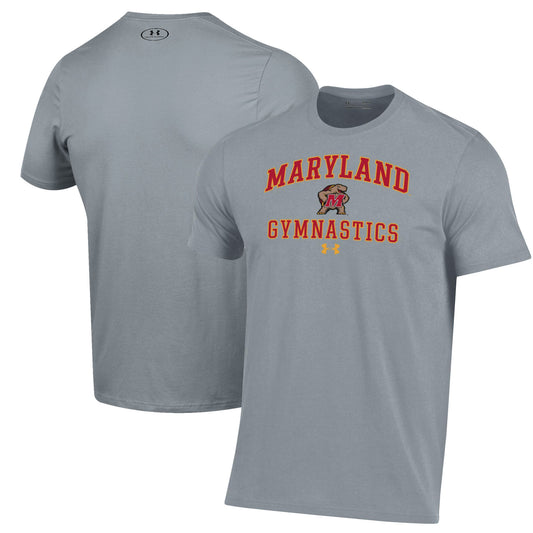 Men's Under Armour  Gray Maryland Terrapins Gymnastics Performance T-Shirt