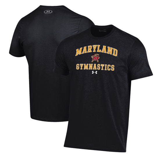 Men's Under Armour  Black Maryland Terrapins Gymnastics Performance T-Shirt