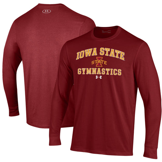 Men's Under Armour  Cardinal Iowa State Cyclones Gymnastics Performance Long Sleeve T-Shirt