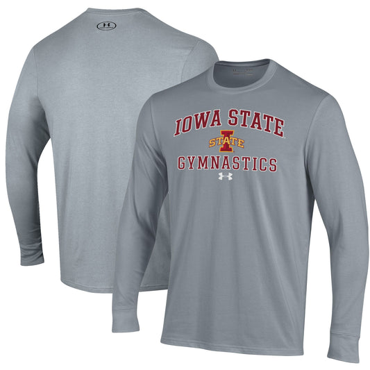 Men's Under Armour  Gray Iowa State Cyclones Gymnastics Performance Long Sleeve T-Shirt