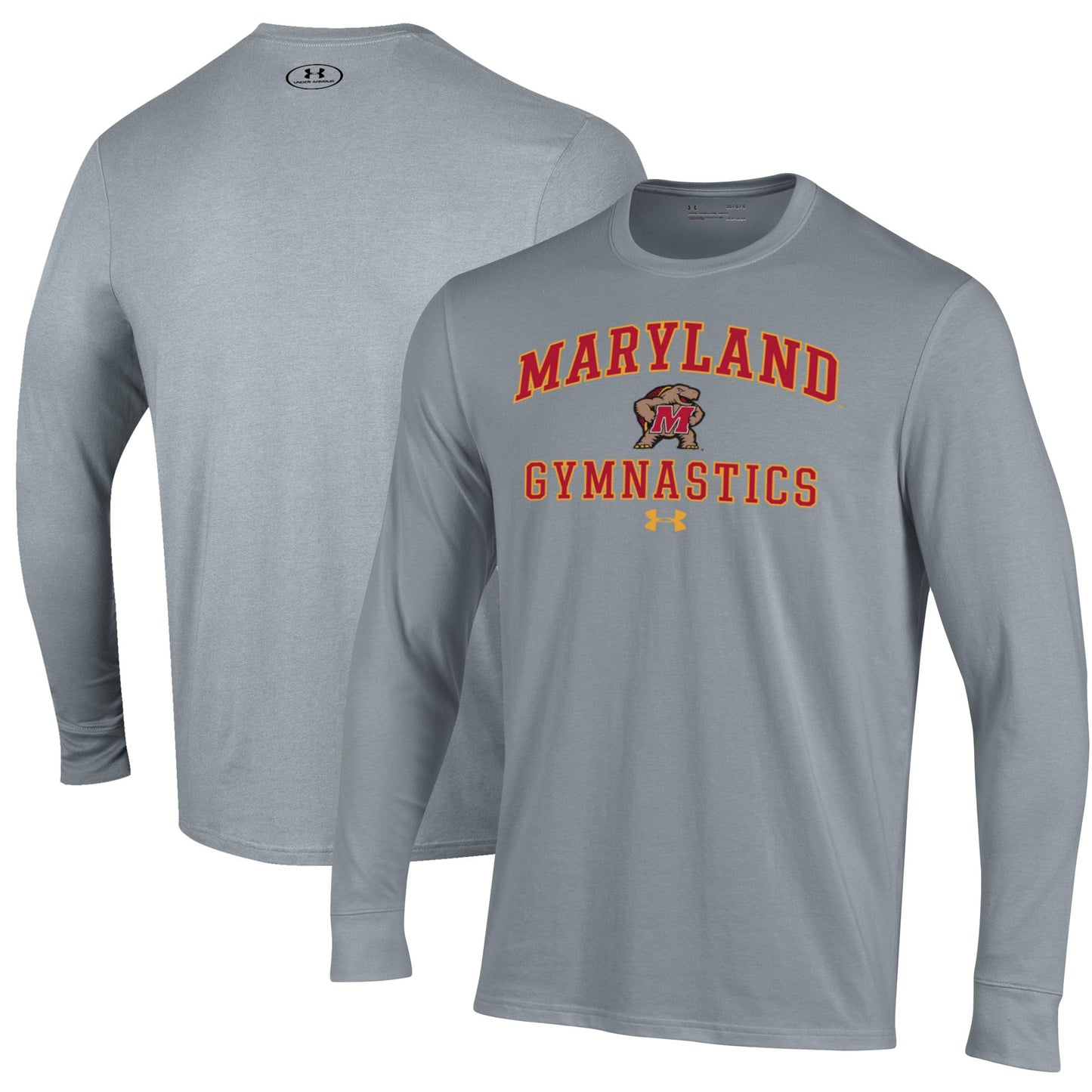 Men's Under Armour  Gray Maryland Terrapins Gymnastics Performance Long Sleeve T-Shirt