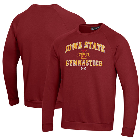 Men's Under Armour  Cardinal Iowa State Cyclones Gymnastics All Day Fleece Pullover Sweatshirt