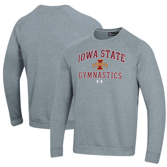 Men's Under Armour  Gray Iowa State Cyclones Gymnastics All Day Fleece Pullover Sweatshirt