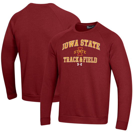 Men's Under Armour  Cardinal Iowa State Cyclones Track & Field All Day Fleece Pullover Sweatshirt