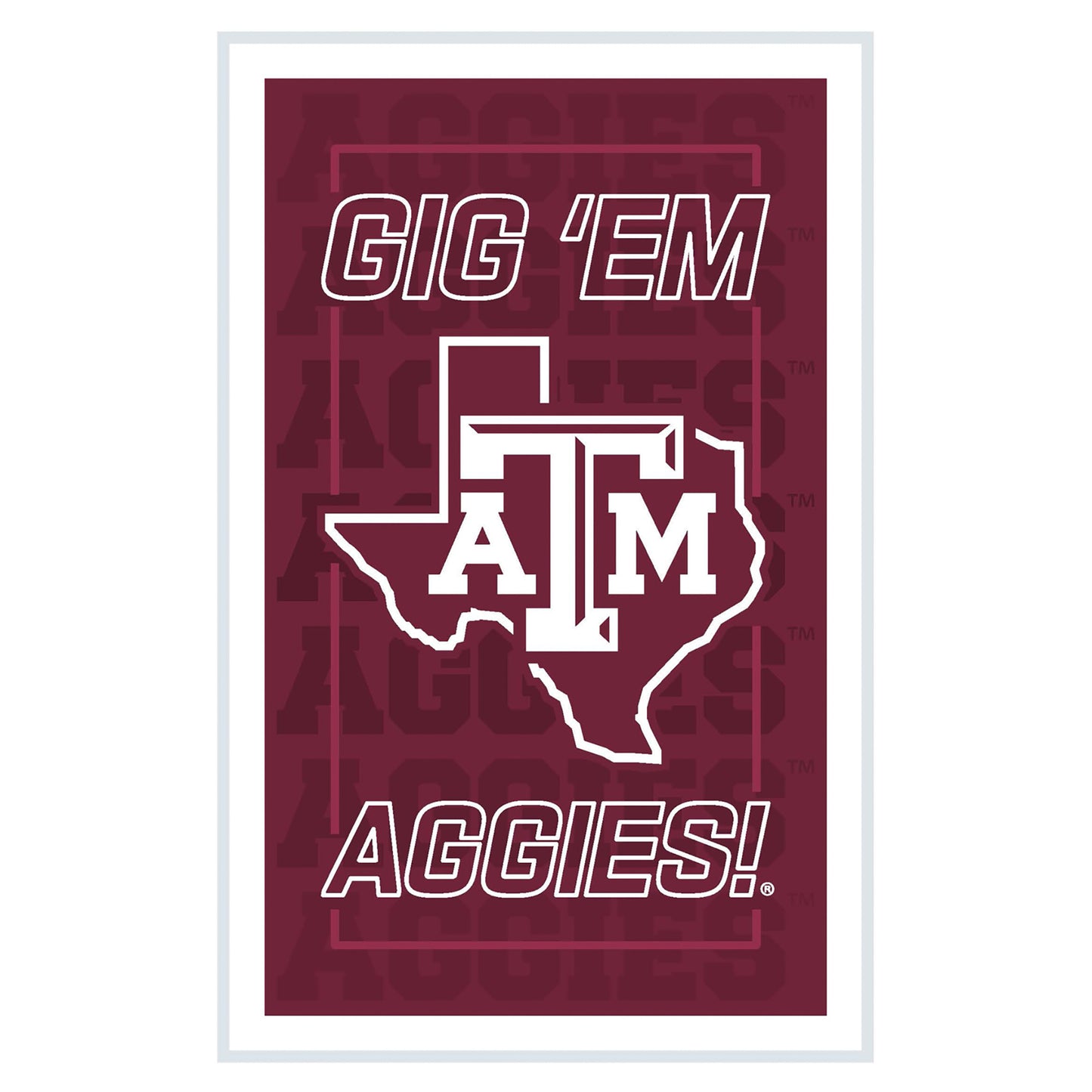 Texas A&M Aggies 14" x 22" Neolite LED Rectangle Wall Sign