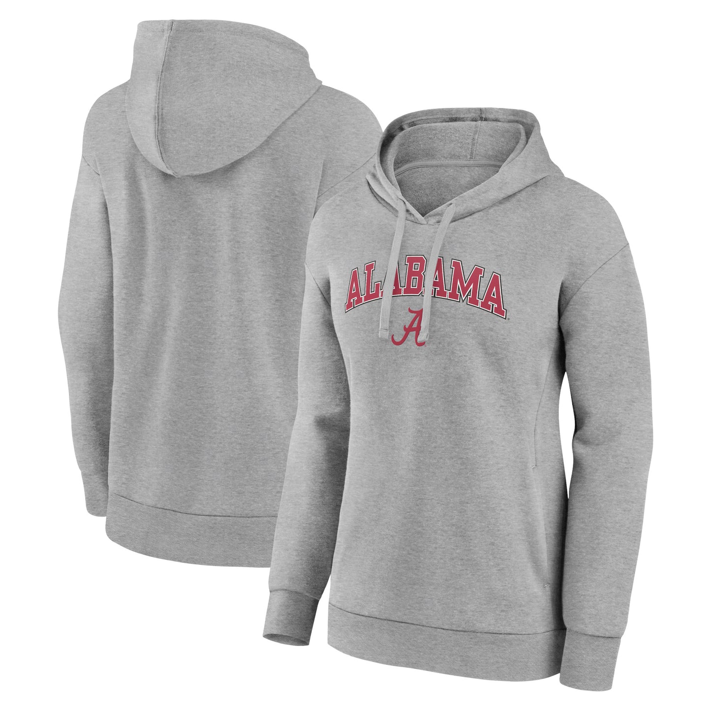 Women's Fanatics Heather Gray Alabama Crimson Tide Evergreen Campus Pullover Hoodie