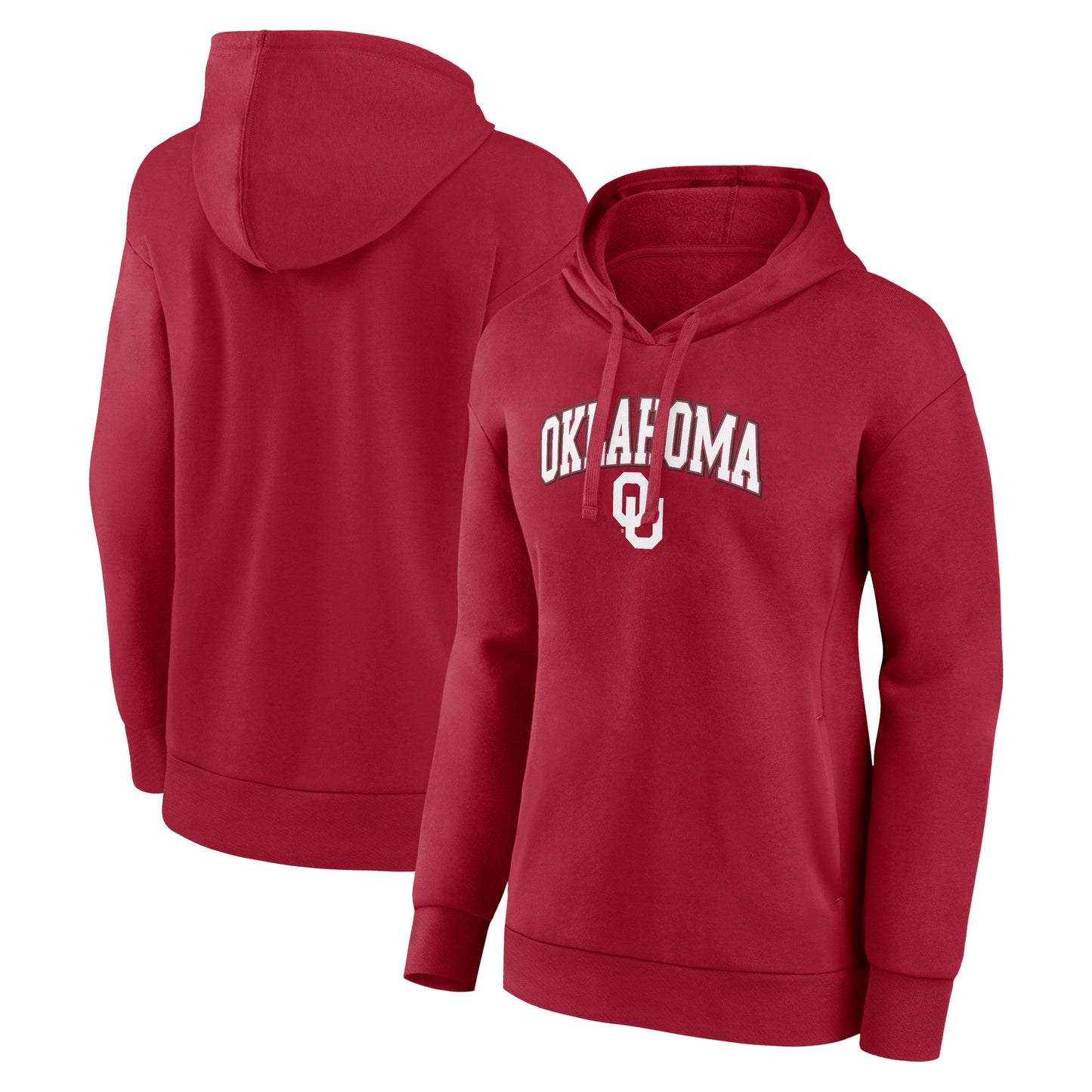 Women's Fanatics Crimson Oklahoma Sooners Evergreen Campus Pullover Hoodie