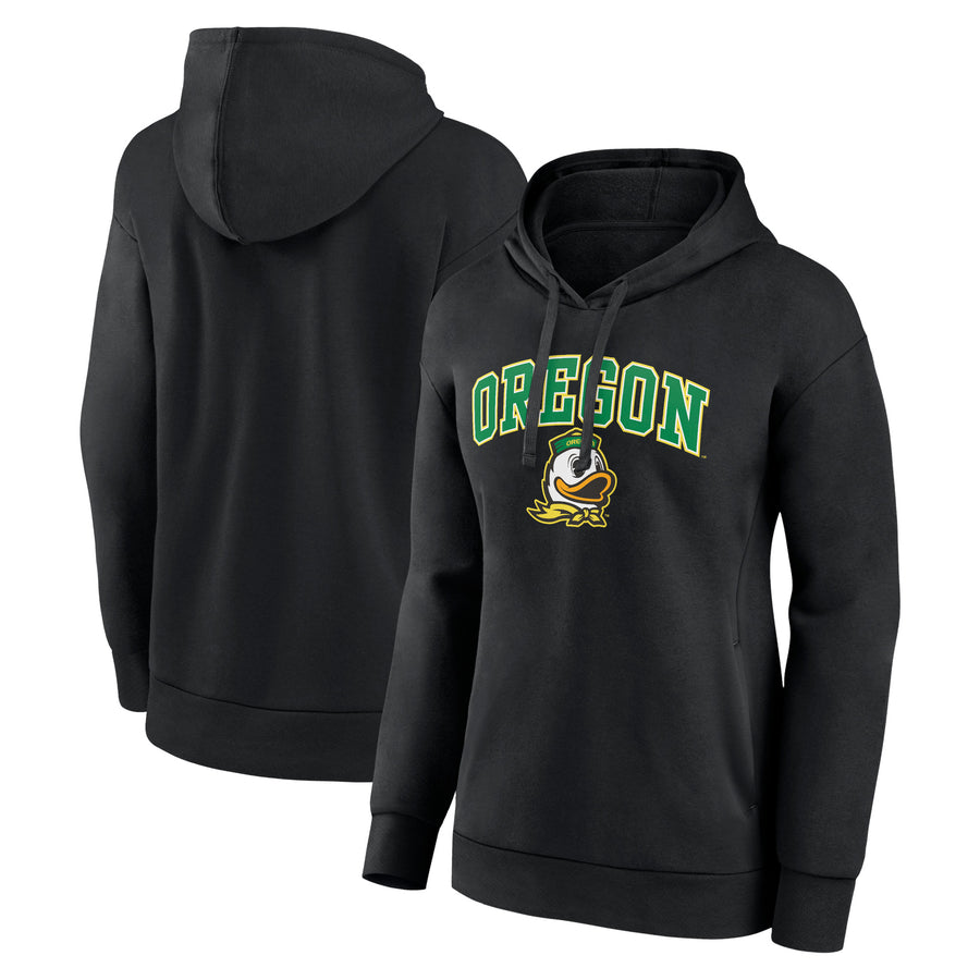 Women's Fanatics Black Oregon Ducks Evergreen Campus Pullover Hoodie