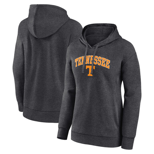 Women's Fanatics Heather Charcoal Tennessee Volunteers Evergreen Campus Pullover Hoodie