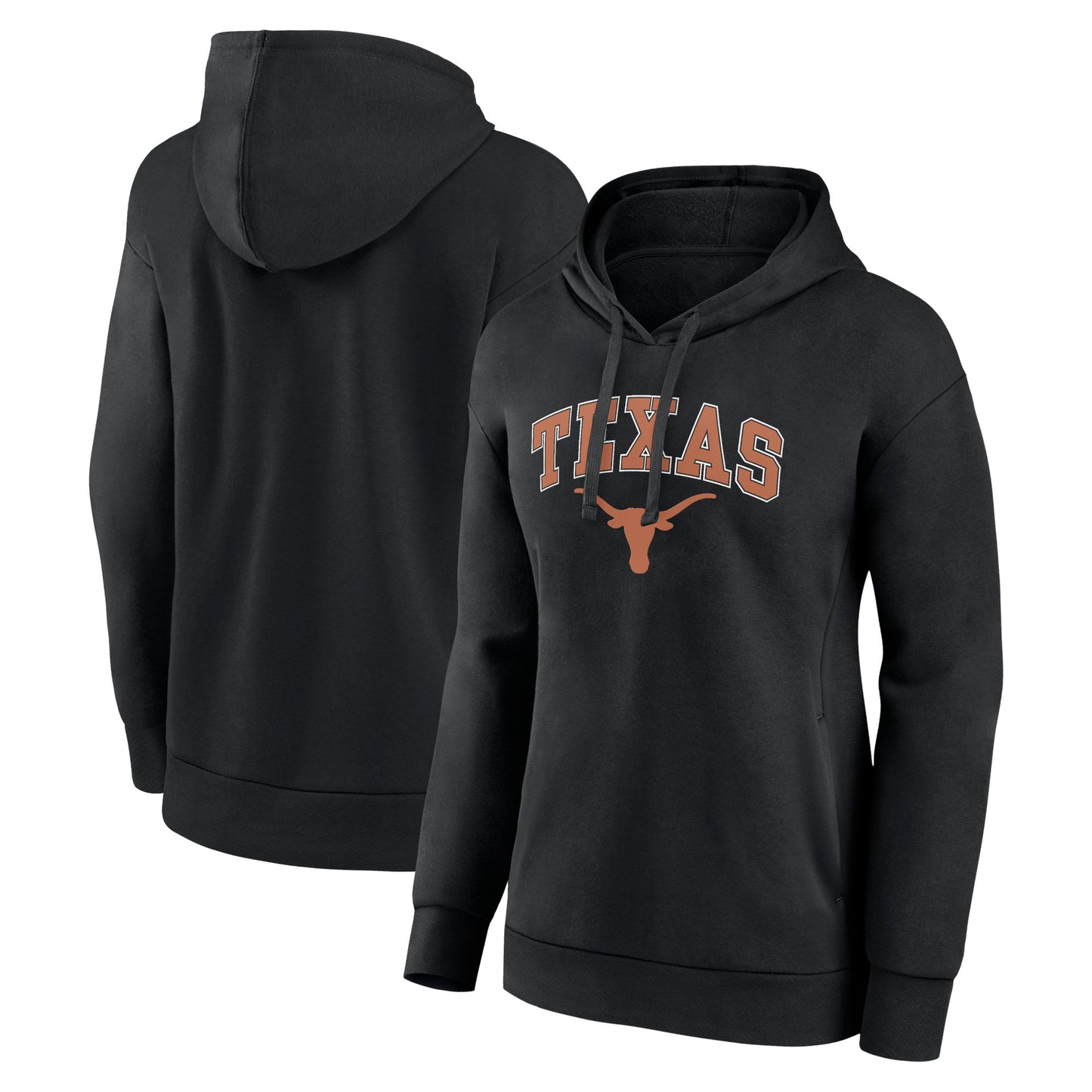 Women's Fanatics Black Texas Longhorns Evergreen Campus Pullover Hoodie