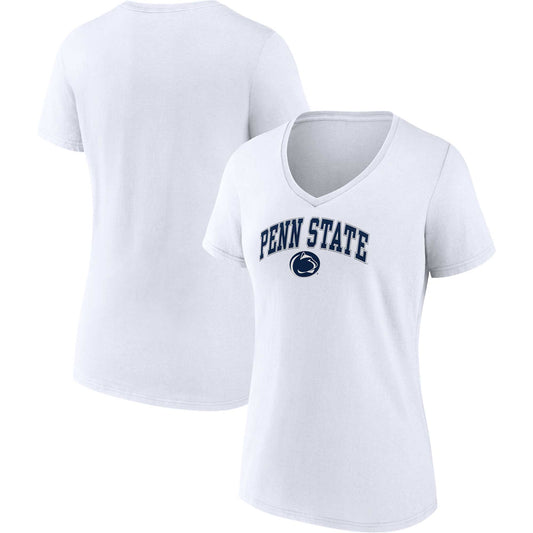 Women's Fanatics White Penn State Nittany Lions Evergreen Campus V-Neck T-Shirt