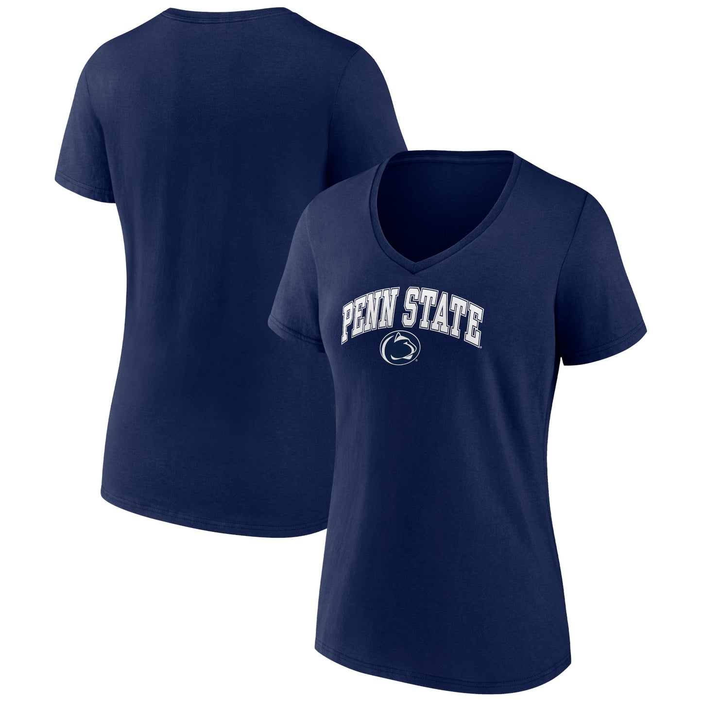 Women's Fanatics Navy Penn State Nittany Lions Evergreen Campus V-Neck T-Shirt
