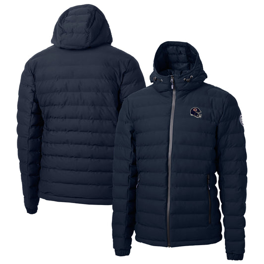 Men's Cutter & Buck  Navy Chicago Bears Helmet Mission Ridge Repreve Eco Insulated Puffer Full-Zip Jacket