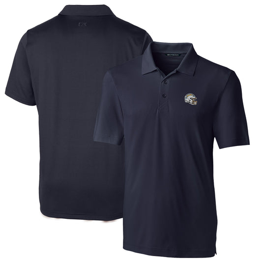 Men's Cutter & Buck  Navy Los Angeles Chargers Helmet Forge Stretch Polo