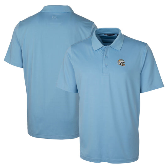 Men's Cutter & Buck  Powder Blue Los Angeles Chargers Helmet Forge Stretch Polo