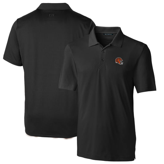 Men's Cutter & Buck  Black Cincinnati Bengals Helmet Forge Stretch Polo