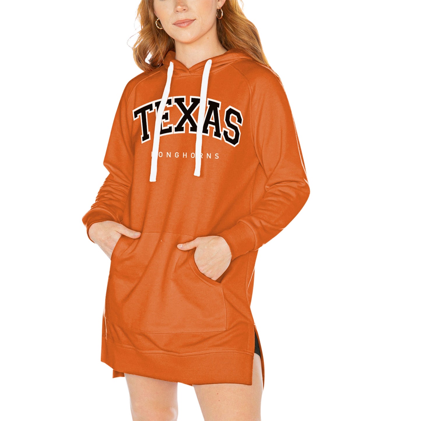 Women's Gameday Couture Texas Orange Texas Longhorns Take a Knee Raglan Hooded Sweatshirt Dress