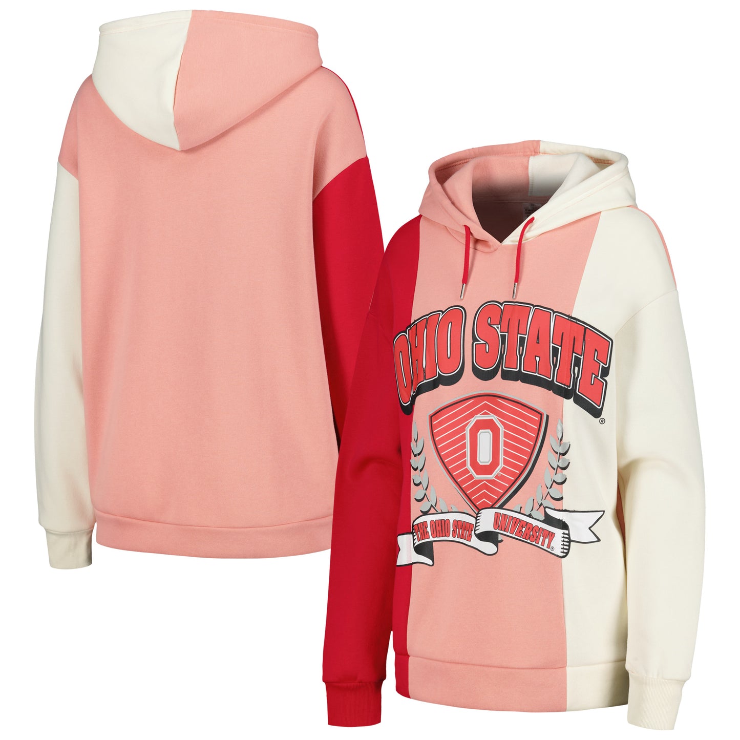 Women's Gameday Couture Scarlet Ohio State Buckeyes Hall of Fame Colorblock Pullover Hoodie