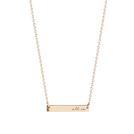 Women's Kyle Cavan  Gold Clemson Tigers Horizontal Bar Necklace